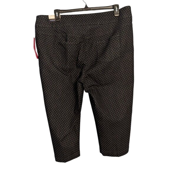 2 Westbound Woman The Park Ave Fit Capri Pants 20W Khaki Tummy Control polka dot - Picture 10 of 16